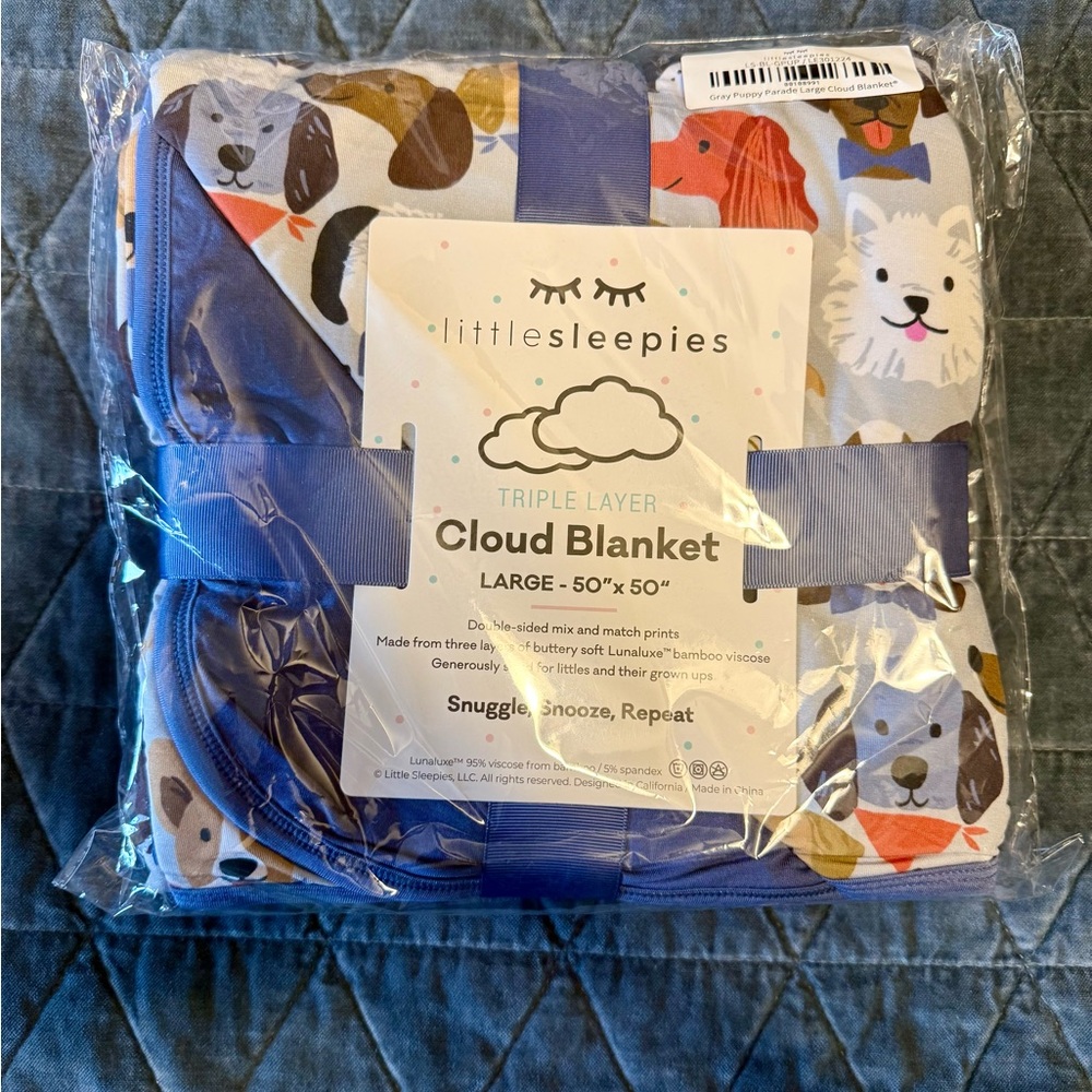 Little Sleepies Cloud Blanket Puppy Parade